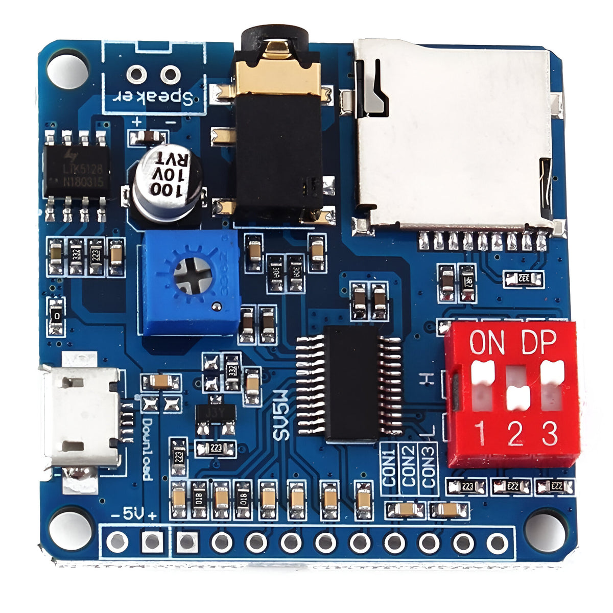 Robotics Audio Module Sound Playback MP3 Module With Class D Amplifier | MP3 Amplifier Module ...