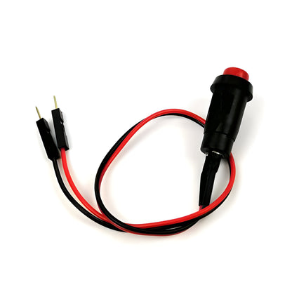 Push Button Red Panel Push Button (Red) Panel Mount 10mm with Wire-20cm | Push Button Switch ...