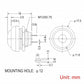 12mm Momentary Yellow Push Button